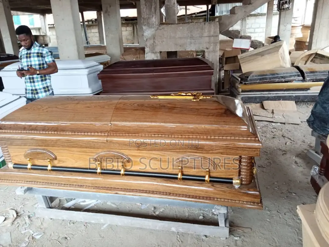 Polished Hardwood-Finish Casket