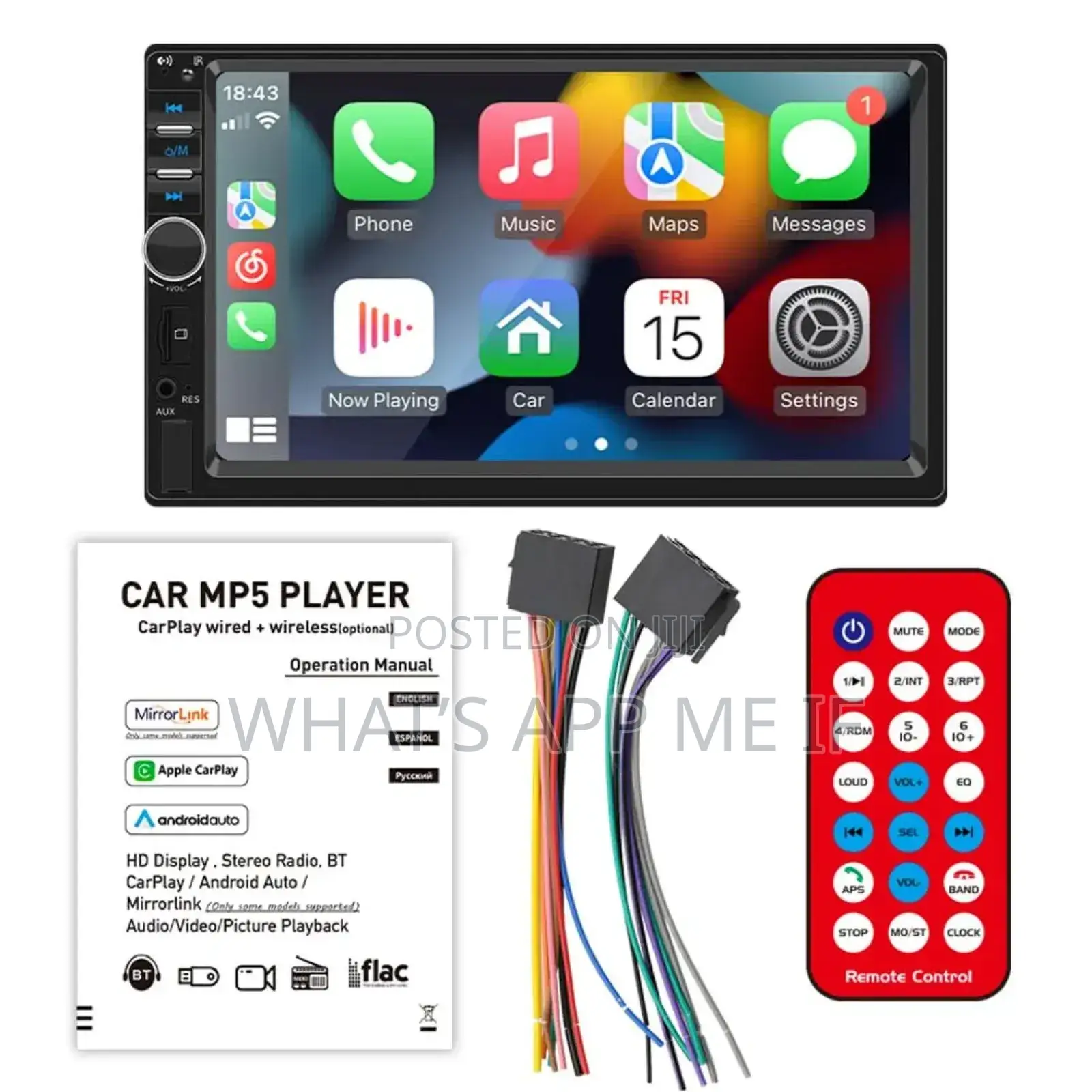 Car Radio For Android Wired Carplay Bluetooth Player, Mirror Link Auto