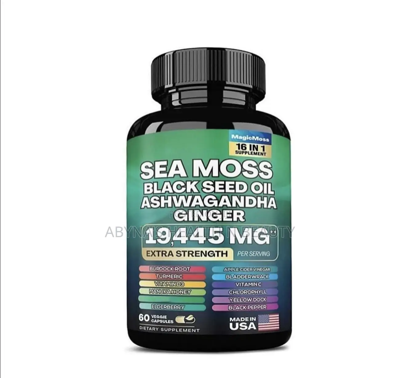 Sea Moss Blackseed Oil Ashwagandha Ginger