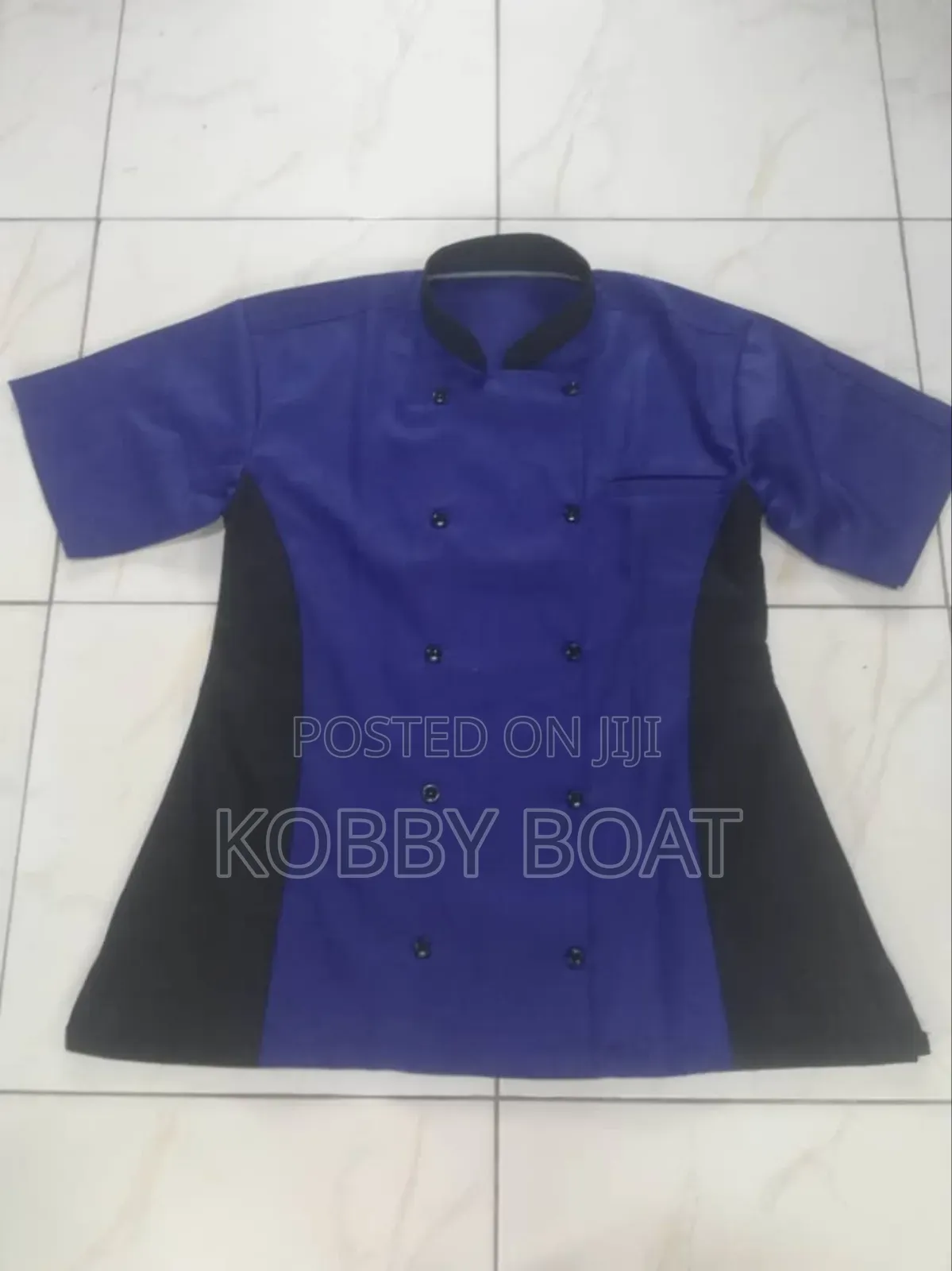 Blue and Red Chef Top Jacket