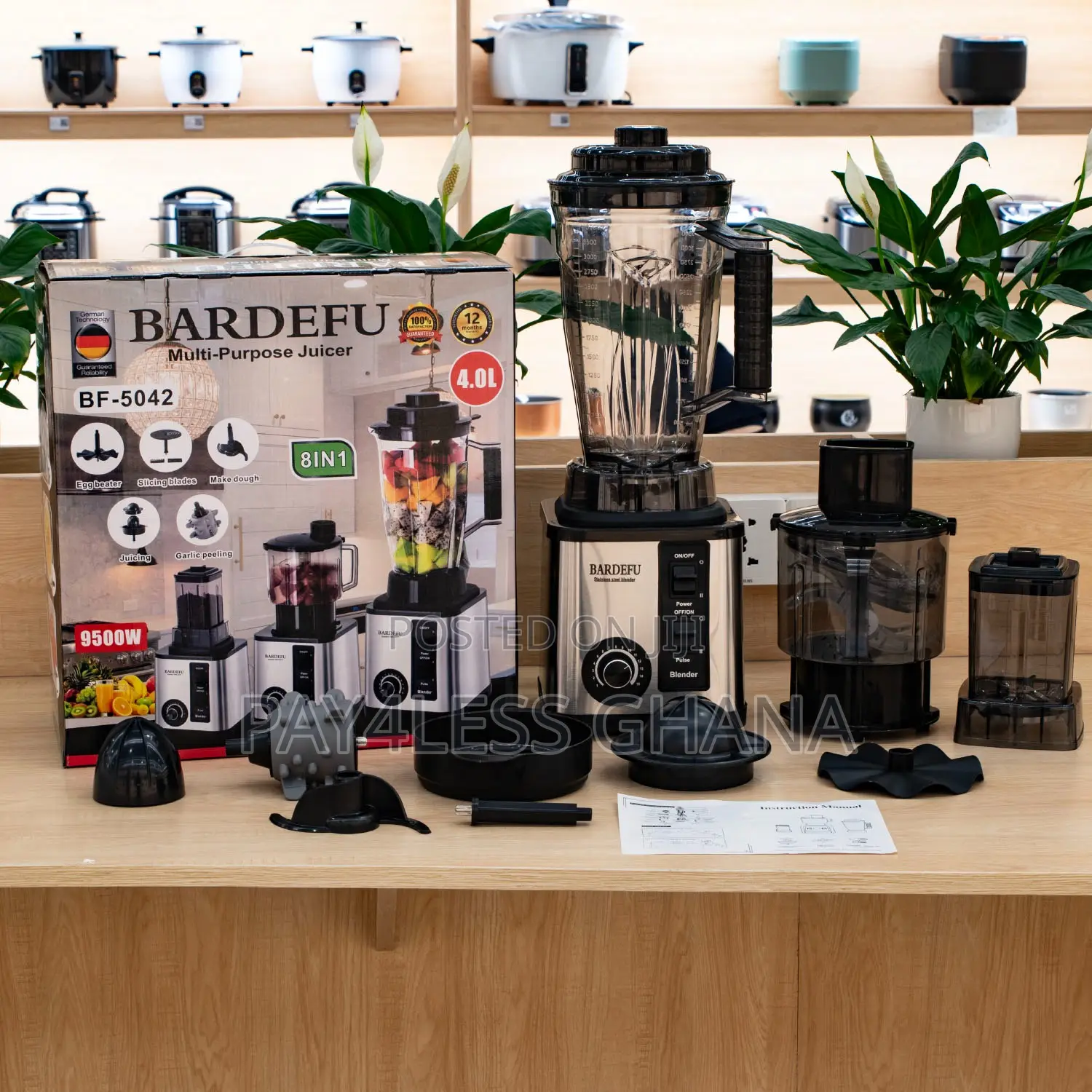 Barfedu 4l 8 in 1 Blender Juicer
