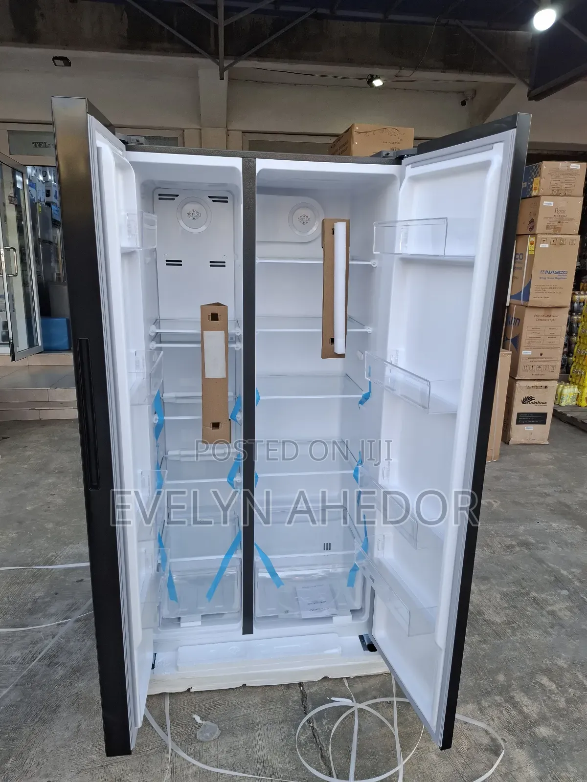 French Door Nasco Side by Side Fridge 400l Available for Sale