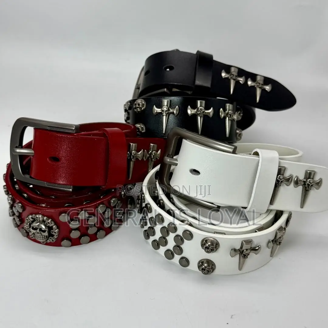 Genuine Leather Studded Mens Belts