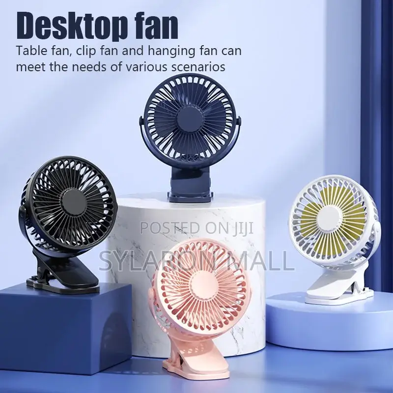 Portable Desktop Clip Fan – 3-in-1 (Table, Clip Hanging)