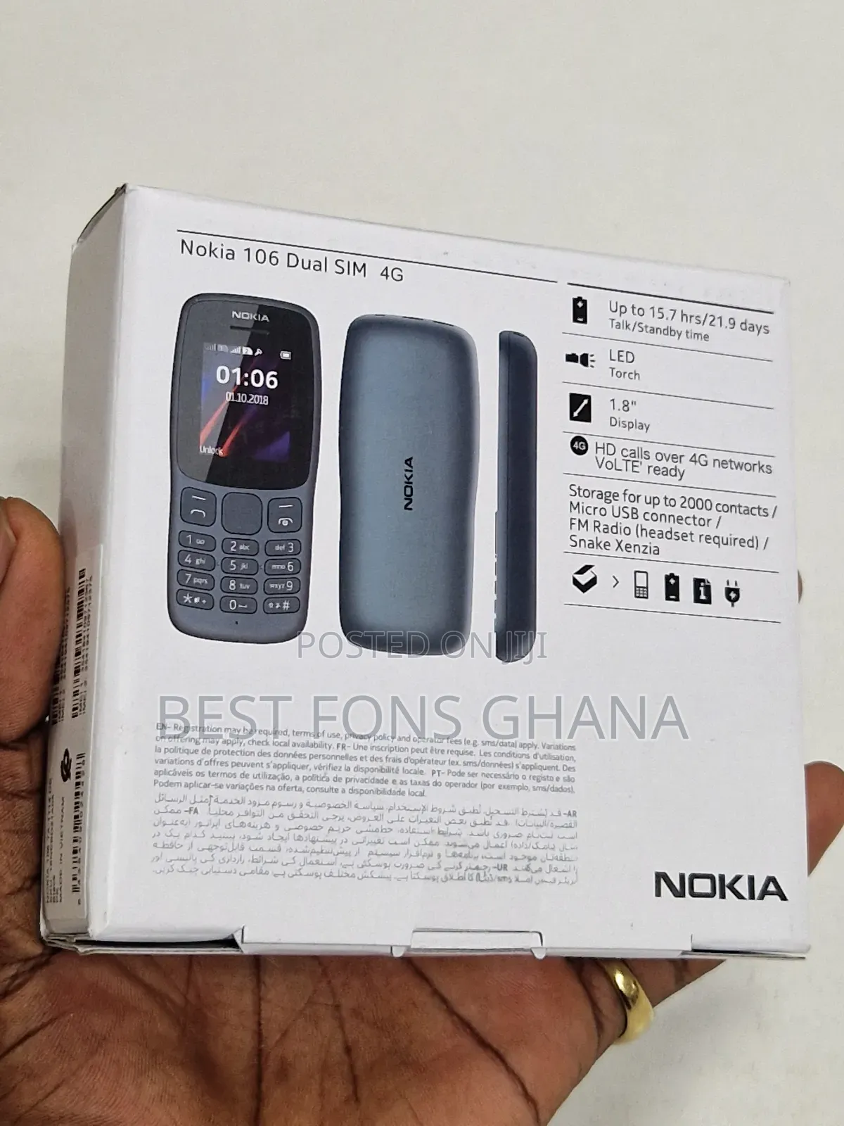 New Nokia 106 Black