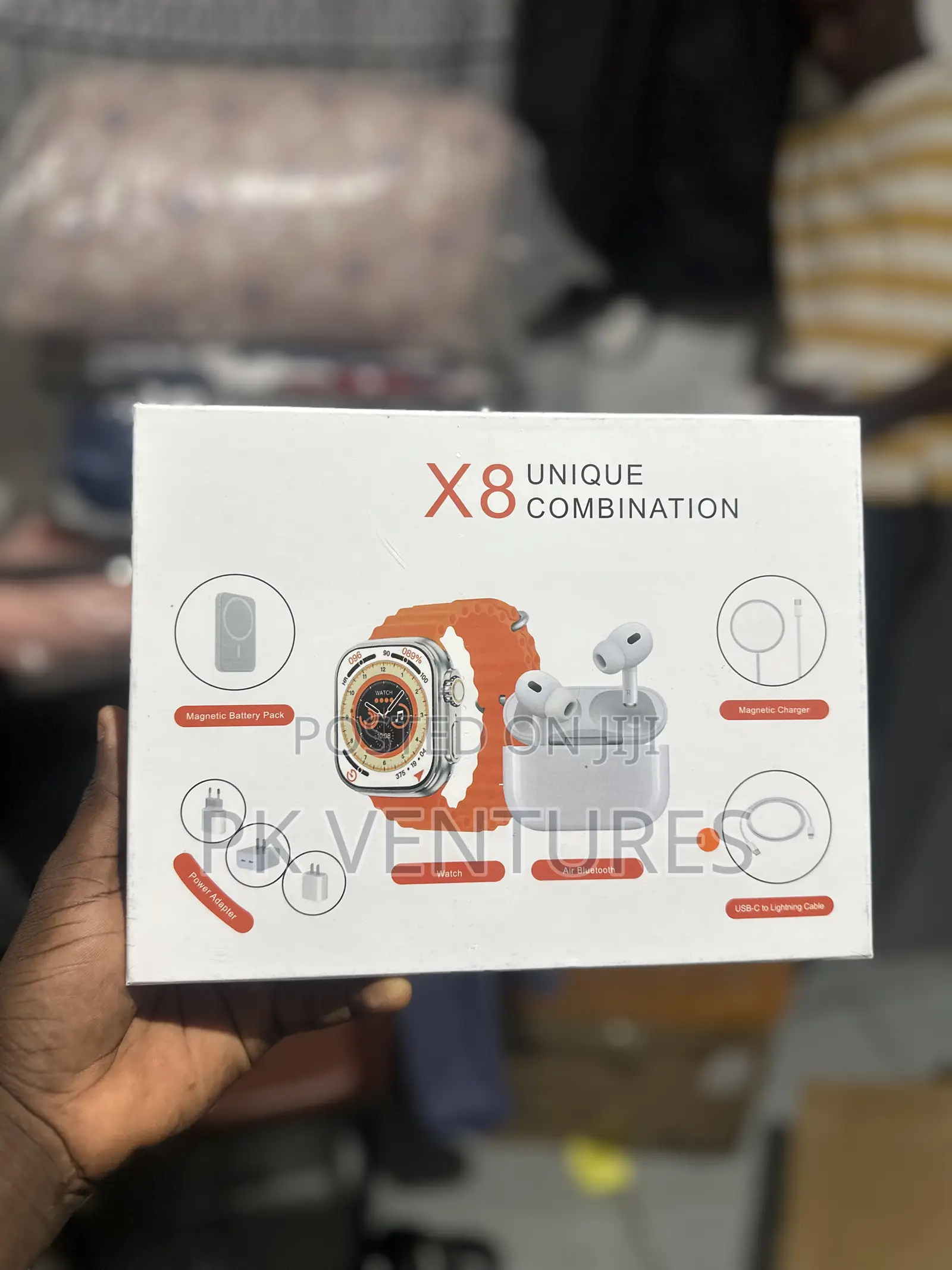 X8 Unique Smart Watch With Airpods and Other Accessories