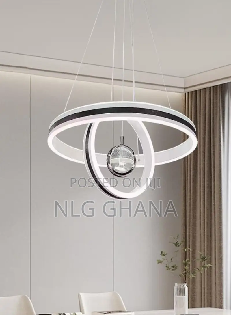 Modern Double Ring Led Chandelier, Adjustable Pendant. Ghx7367