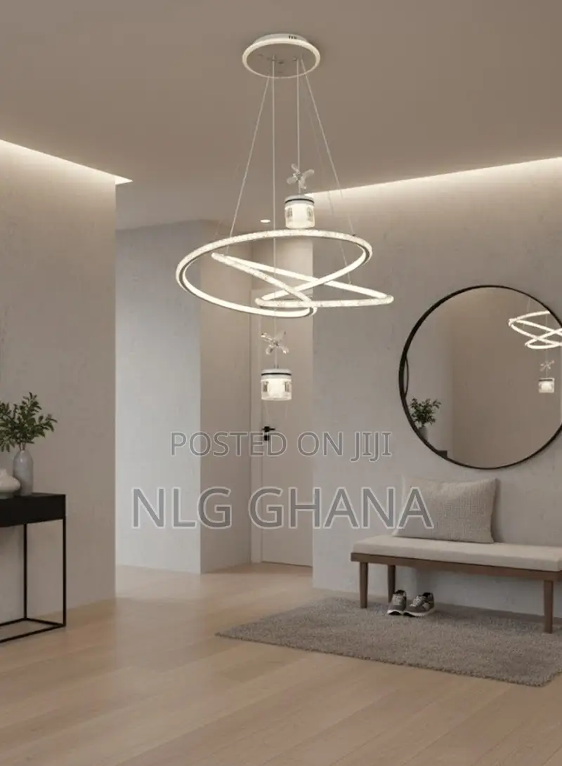 Modern Led Double Infinity Spiral Chandelier Ceiling Light. Ghx7347