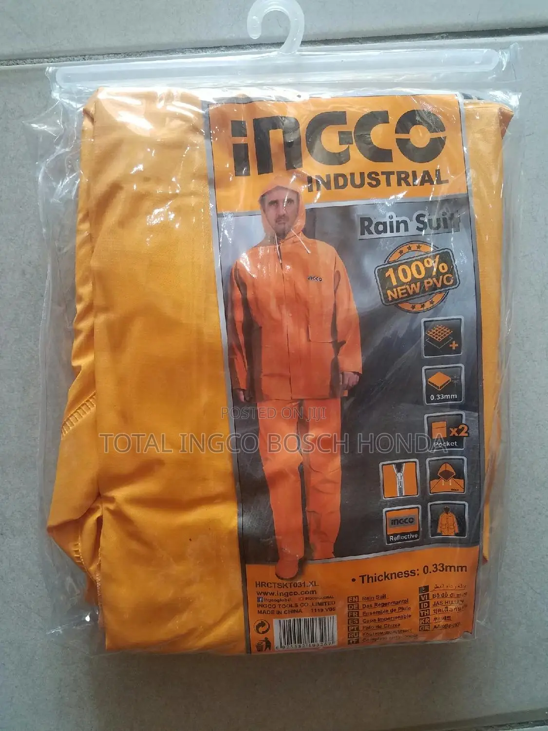 Ingco Industrial Raincoat Top Down
