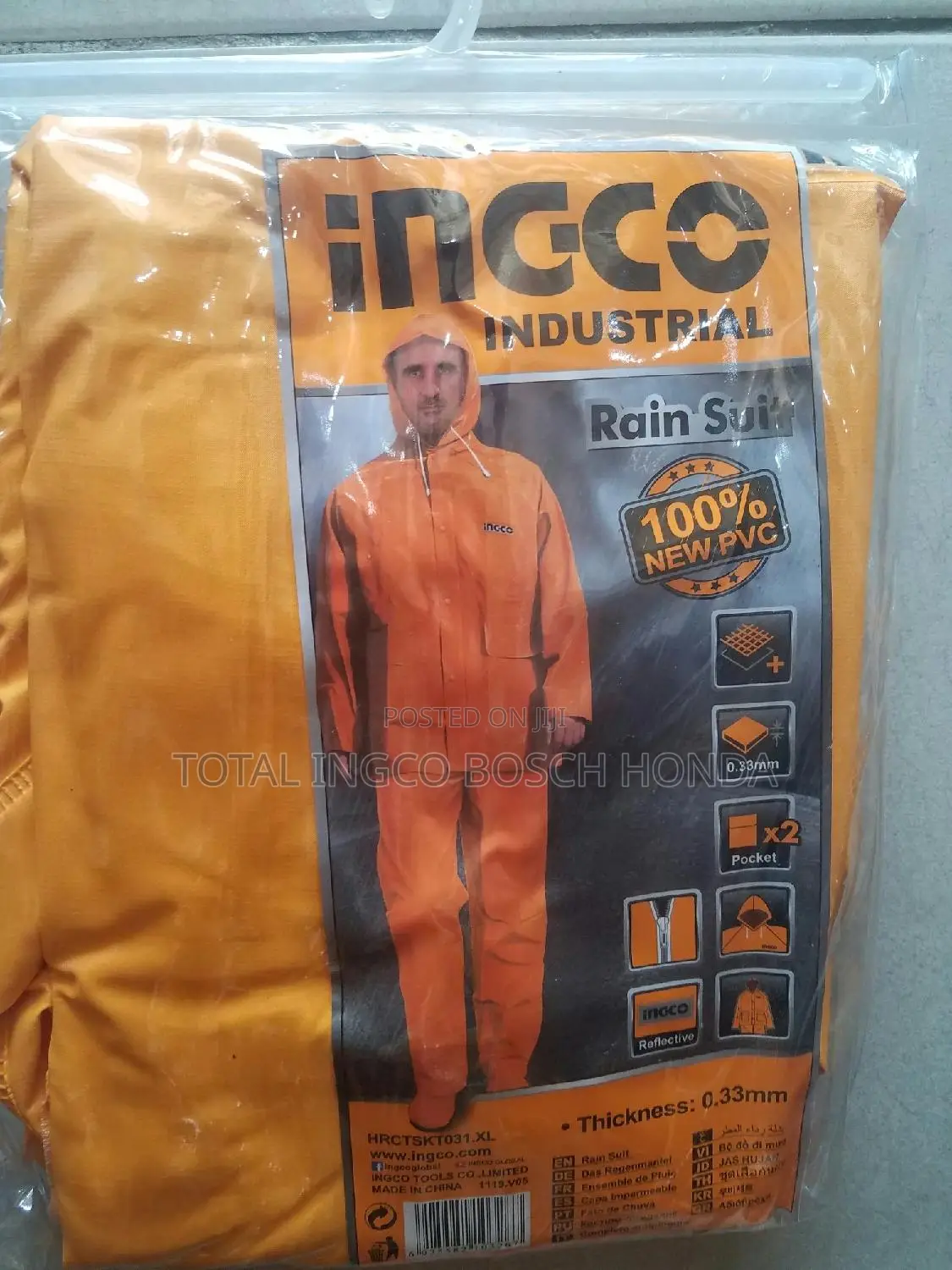 Ingco Industrial Raincoat Top Down
