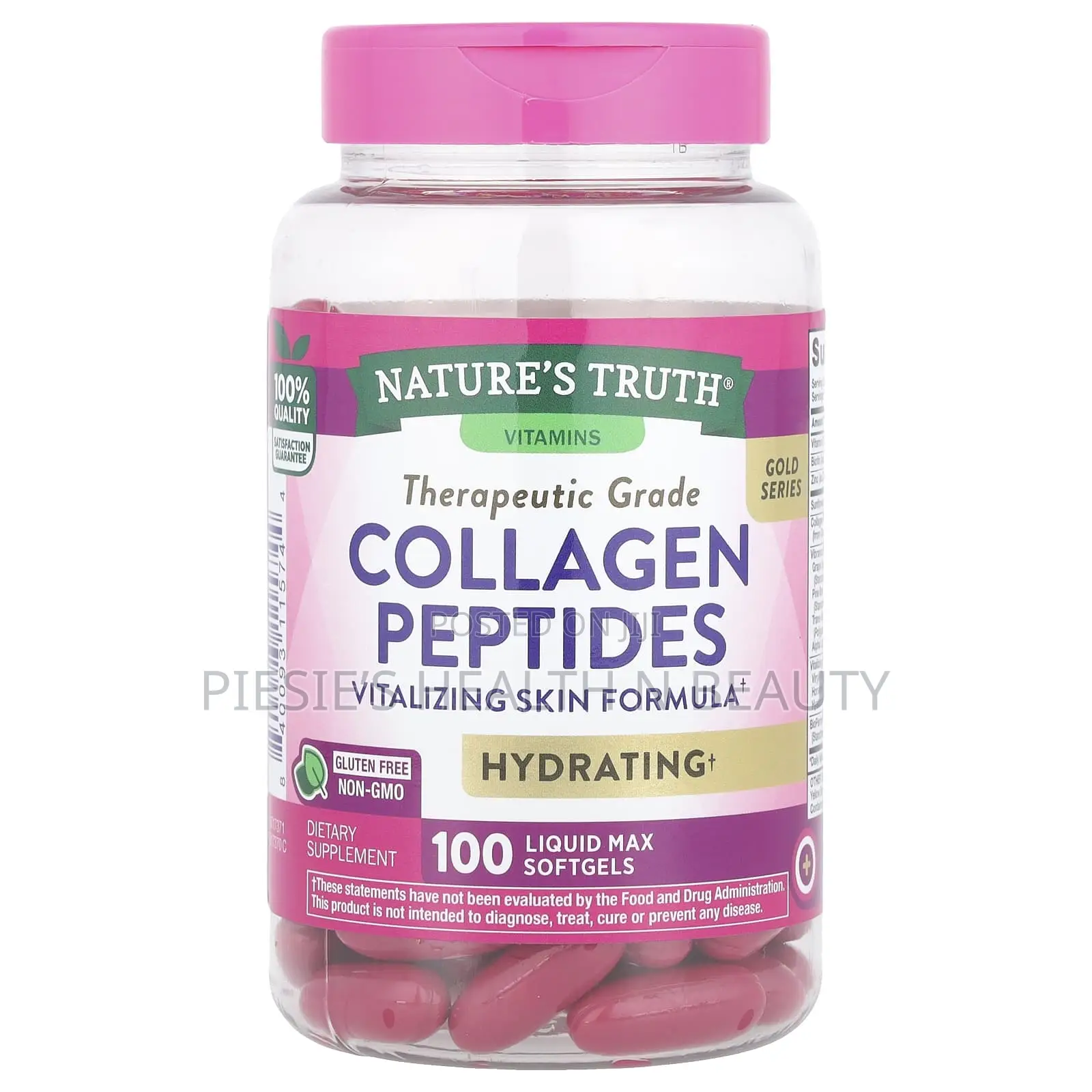 Nature’S Truth Collagen Beauty Supplement | 100 Liquid Max Softgels