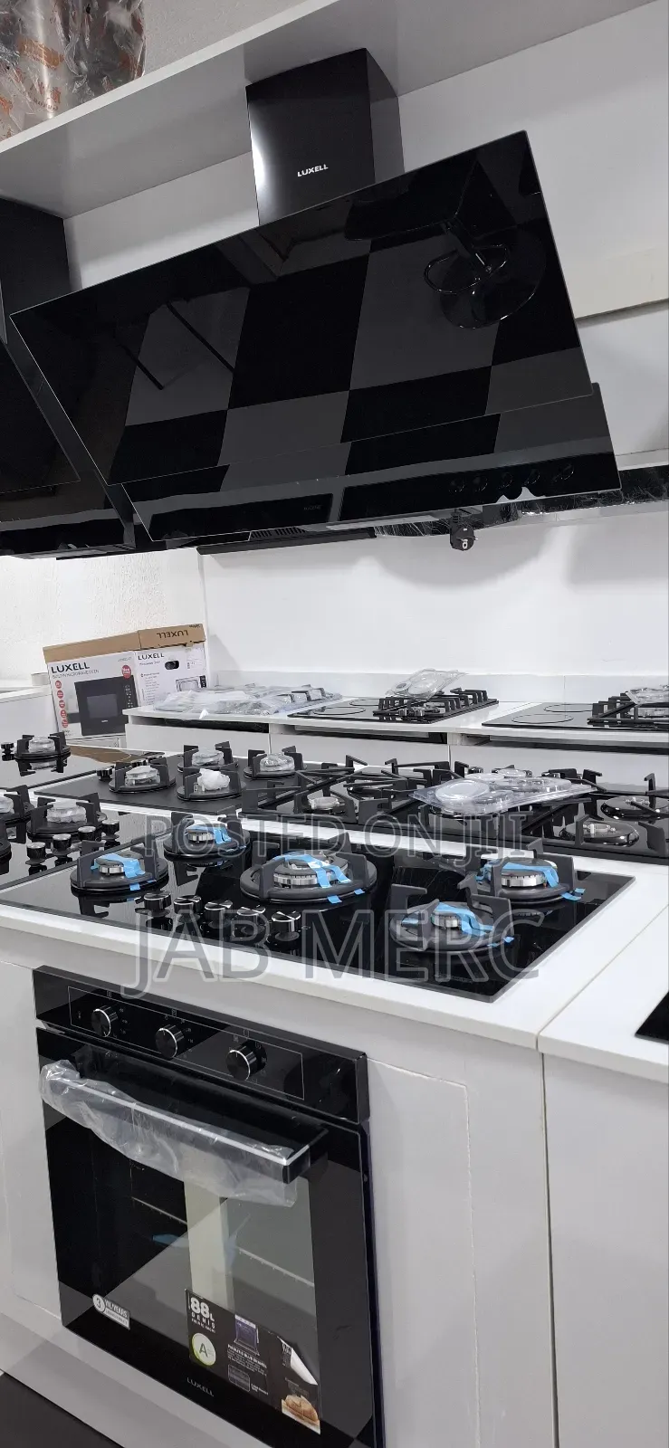 3 Set Combo 90cm Extractor and 90cm Gas Hob With88l 60cm Oven Original
