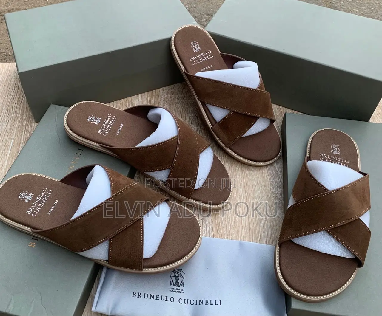 Brunello Cucinelli  Brown Low Slippers