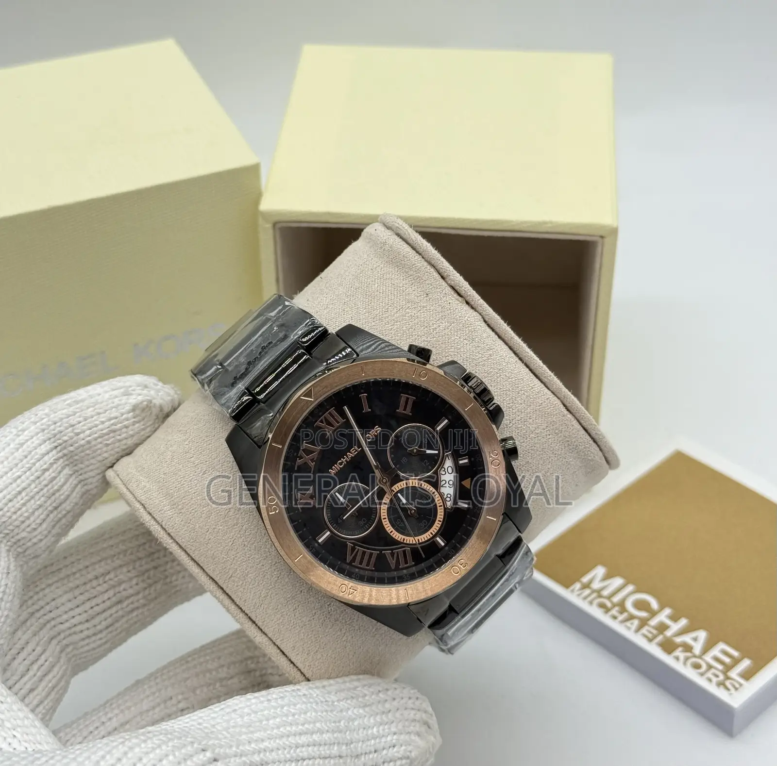 Michael Kors Breckenmen’S Chronograph Watch Black Dial With Stainless