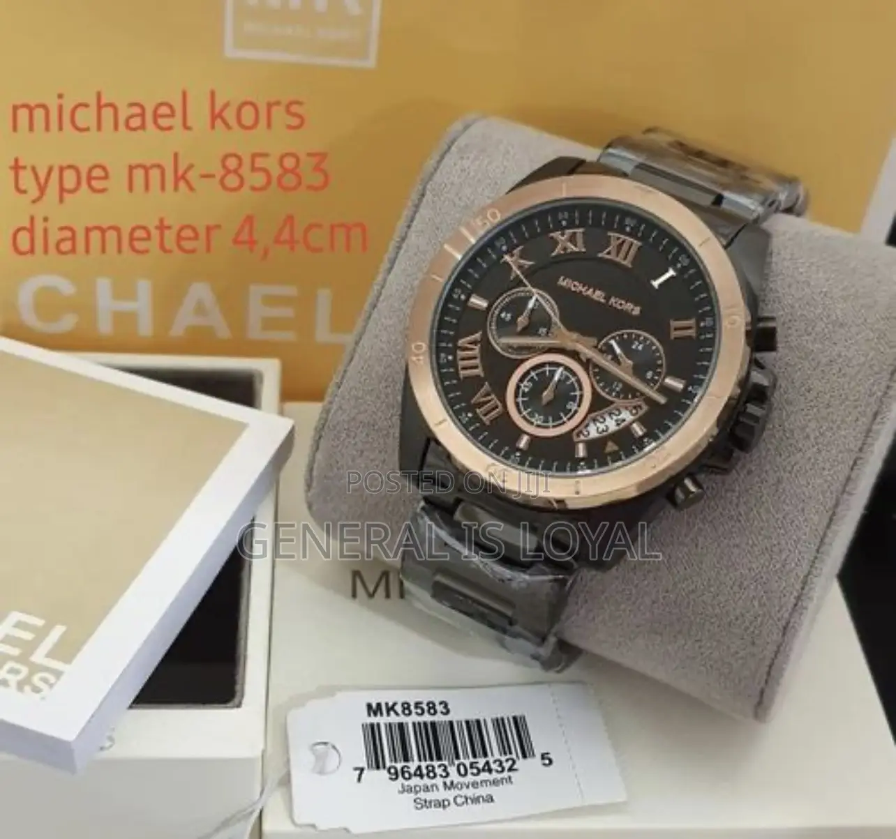 Michael Kors Breckenmen’S Chronograph Watch Black Dial With Stainless