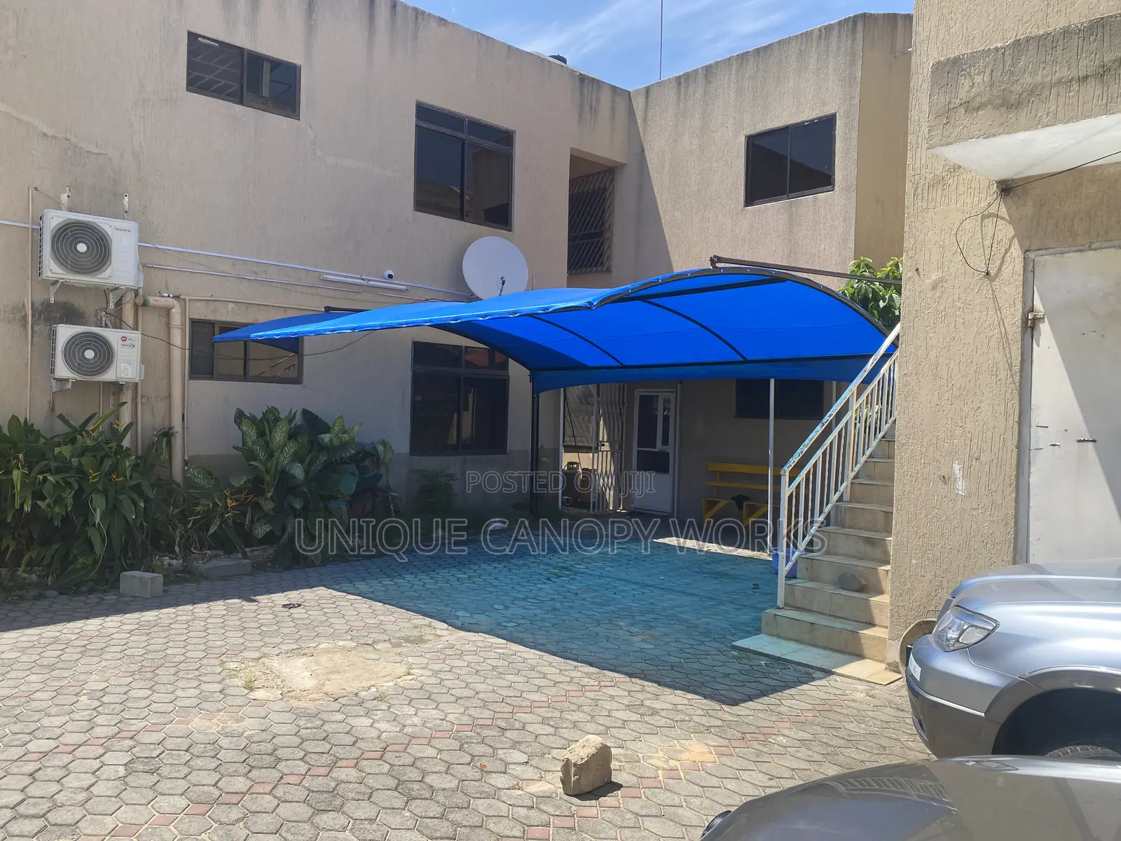 Traditional Color Blue Carport
