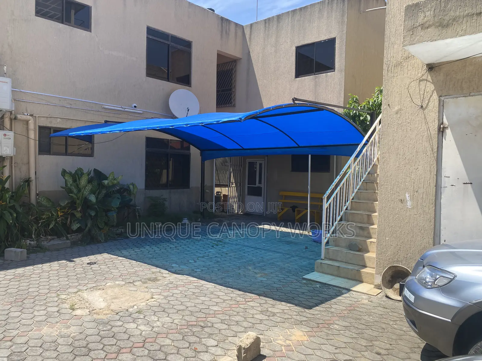 Traditional Color Blue Carport