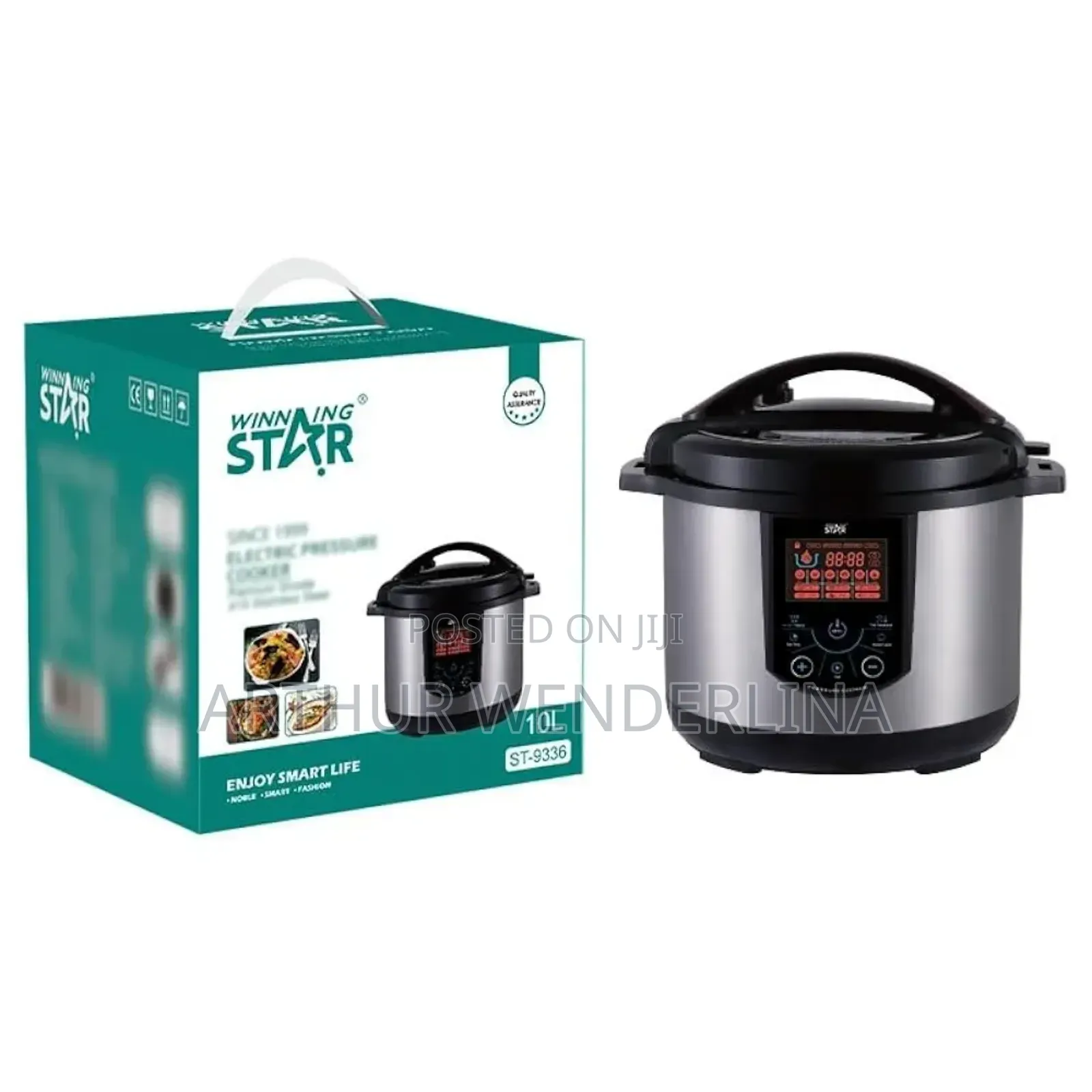 Winning Sta 10l Electric Pressure Cooker With Touch Panel, Silver.