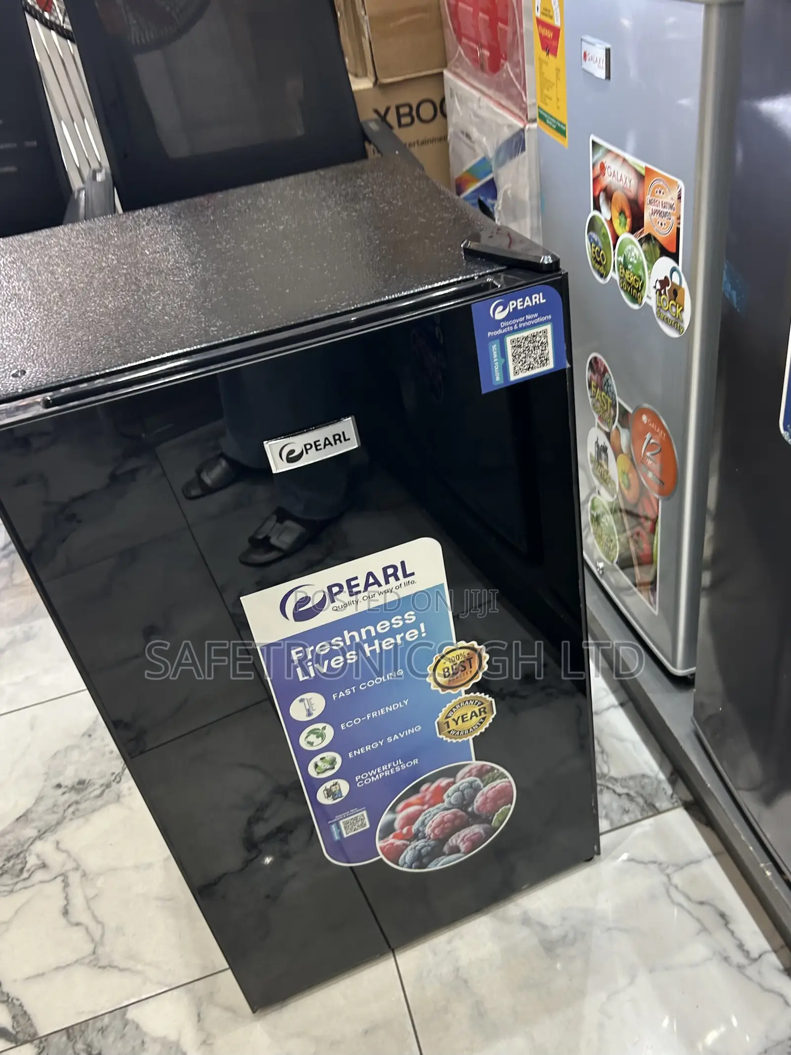 Durable Black 91l Pearl 1 Door Top Mount Pf-09bg-5e Fridge