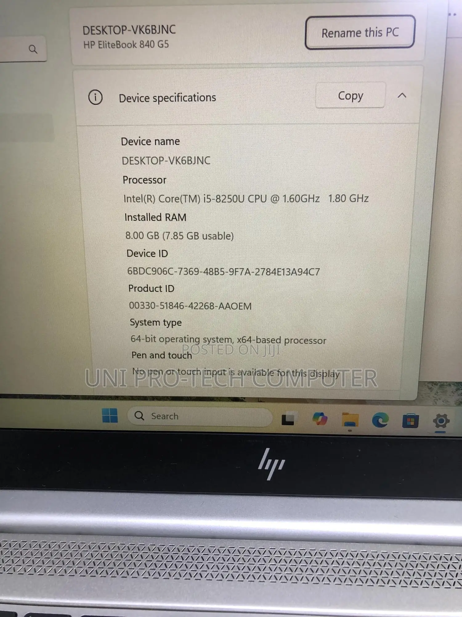 Laptop HP EliteBook 840 G5 8GB Intel Core I5 SSD 128GB