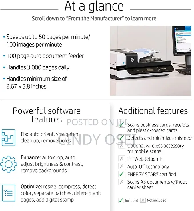 Hp Scanjet Enterprise 7500-Flatbed Scanner