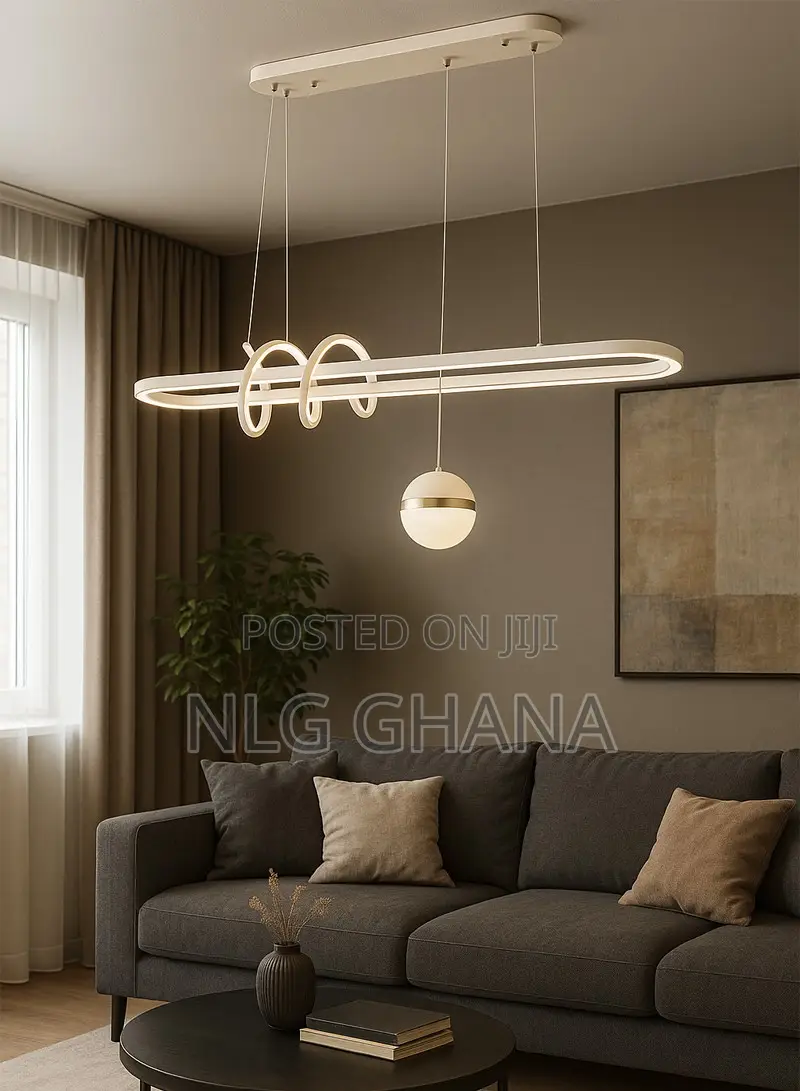 Modern Linear Led Pendant Light With Ring. Ghx7360
