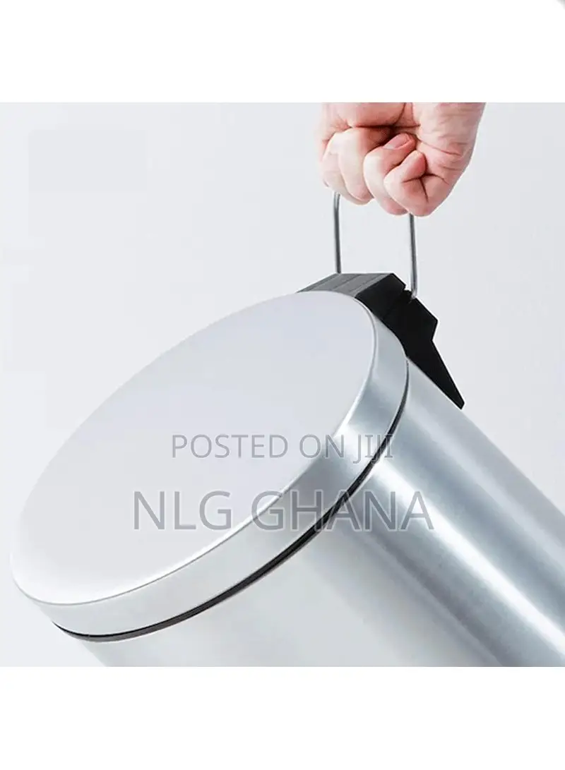 5l Round Chrome Garbage Can Home Hotel Office Stylish. Ghx7246