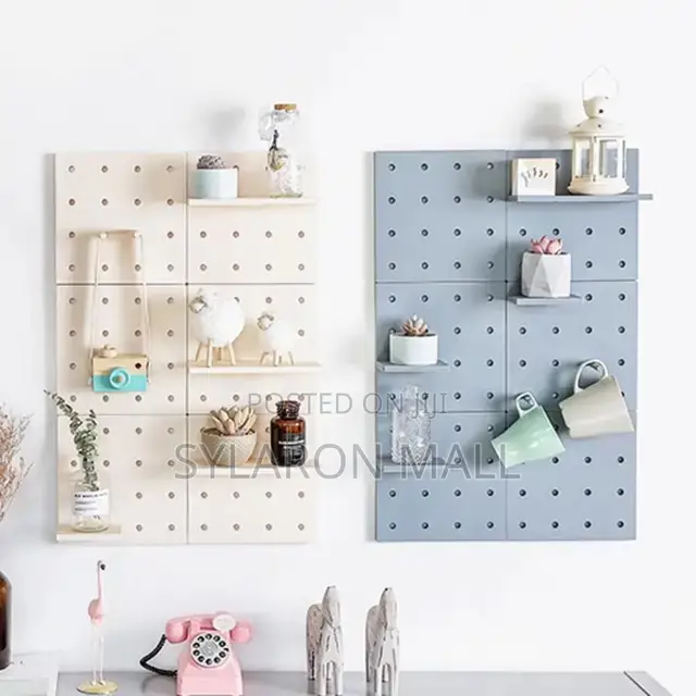 Wall-Mounted Pegboard Shelf Organizer