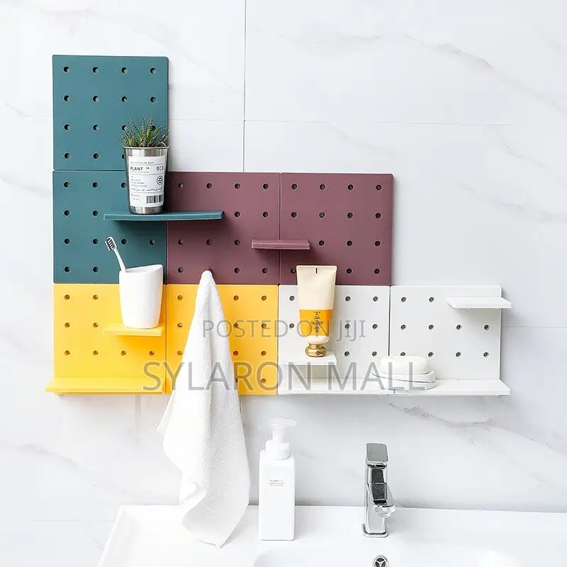 Wall-Mounted Pegboard Shelf Organizer
