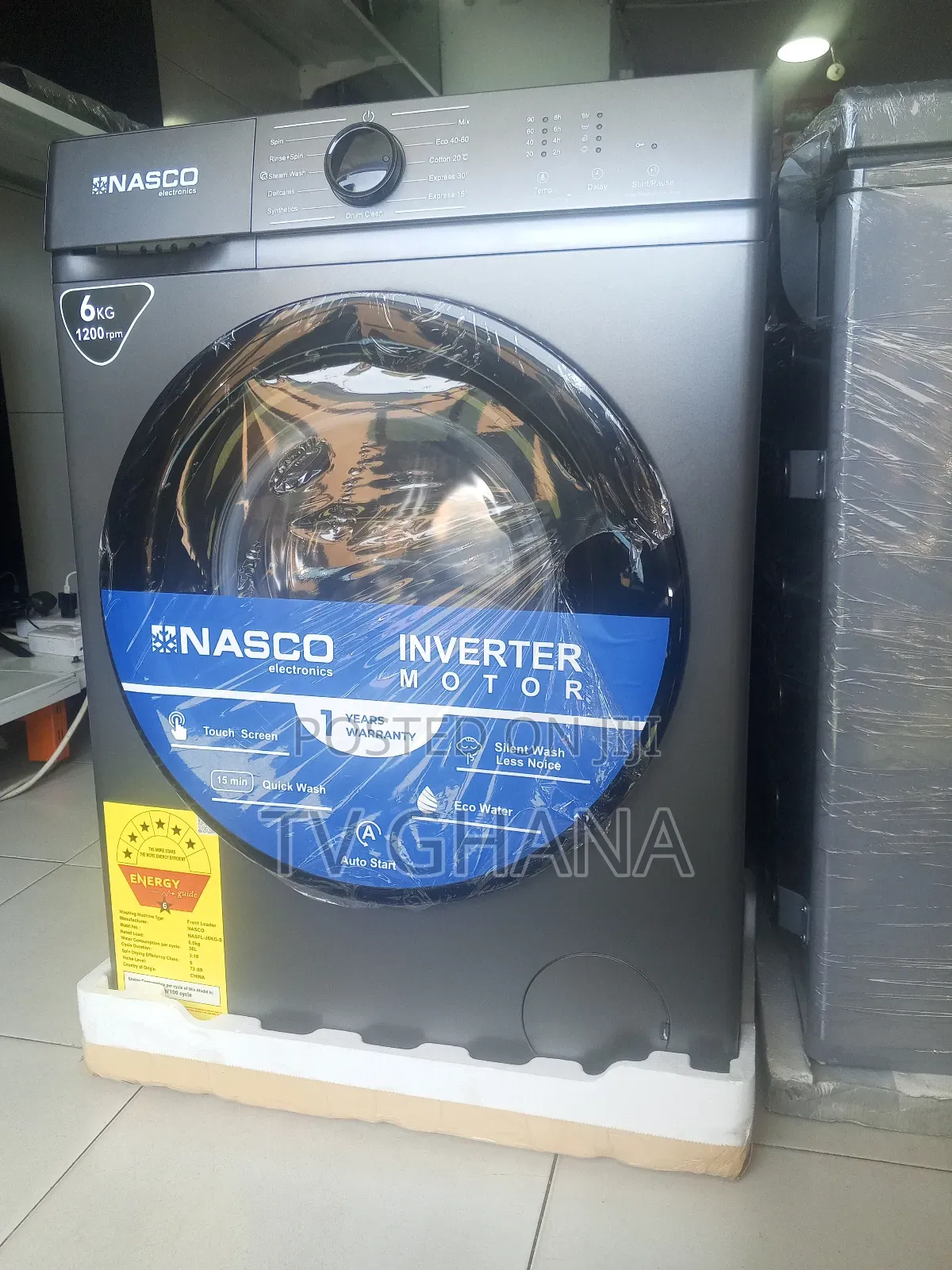 Longlasting Performance Nasco Automatic Washing Machine Front Load 6kg