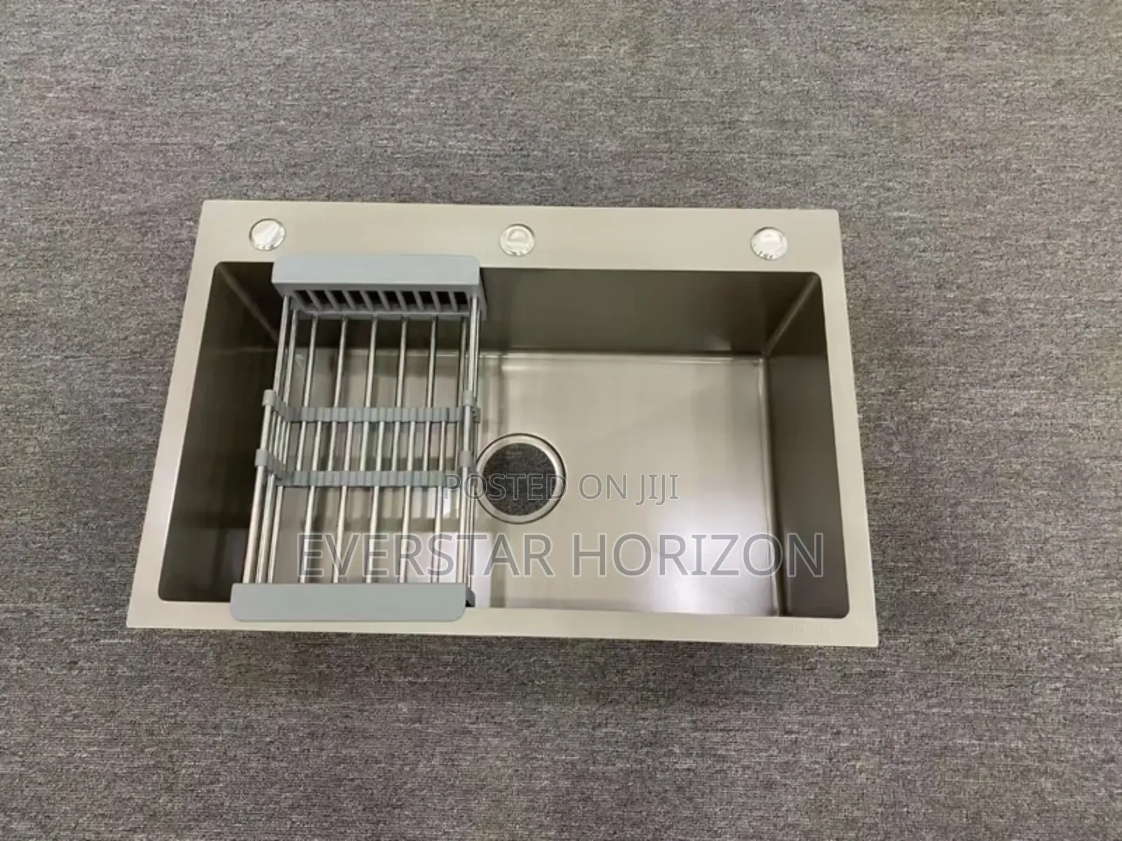 Work Top Sink With Accessories Stainless and Black Kitchen Sink