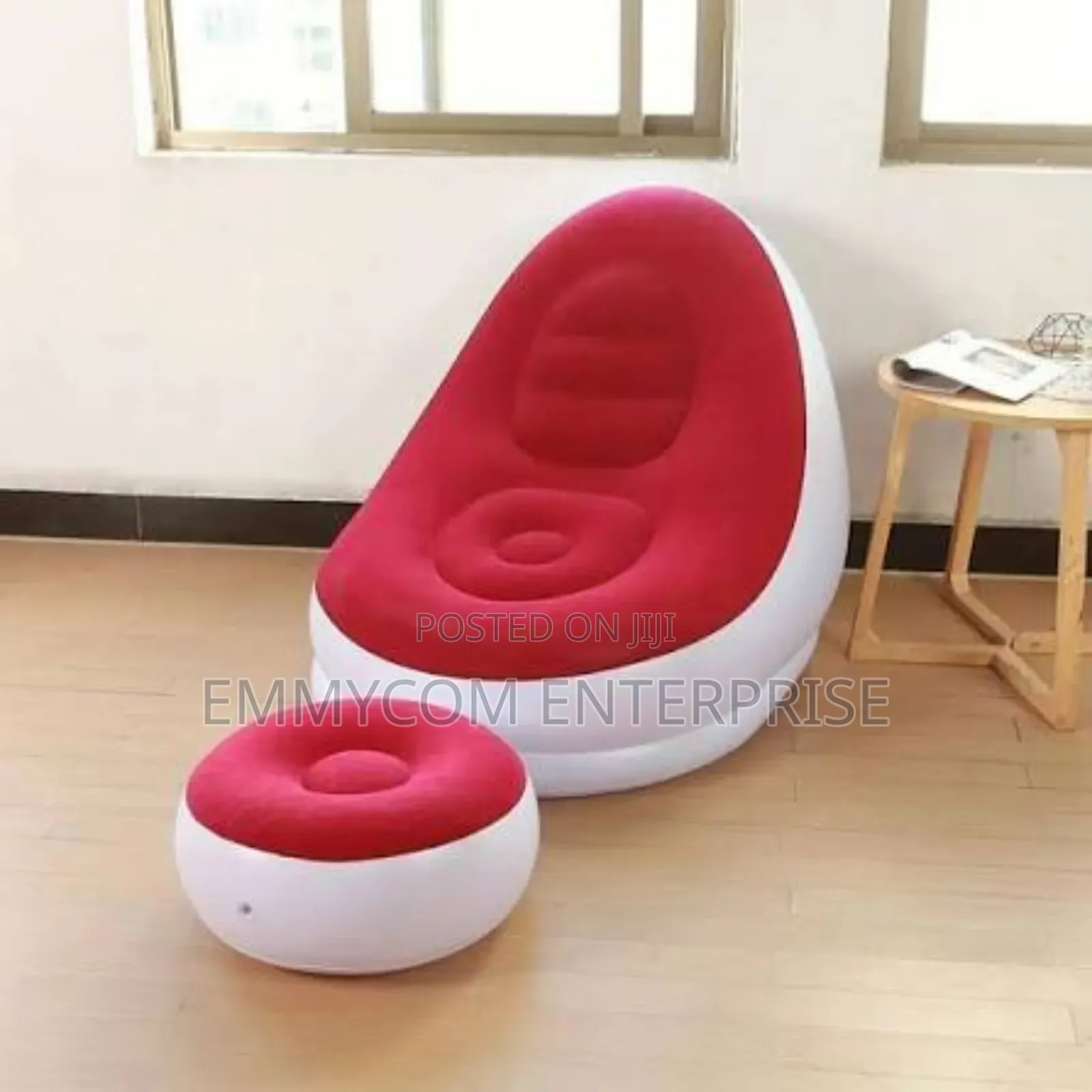 New in Box Single Air Sofa With Stool