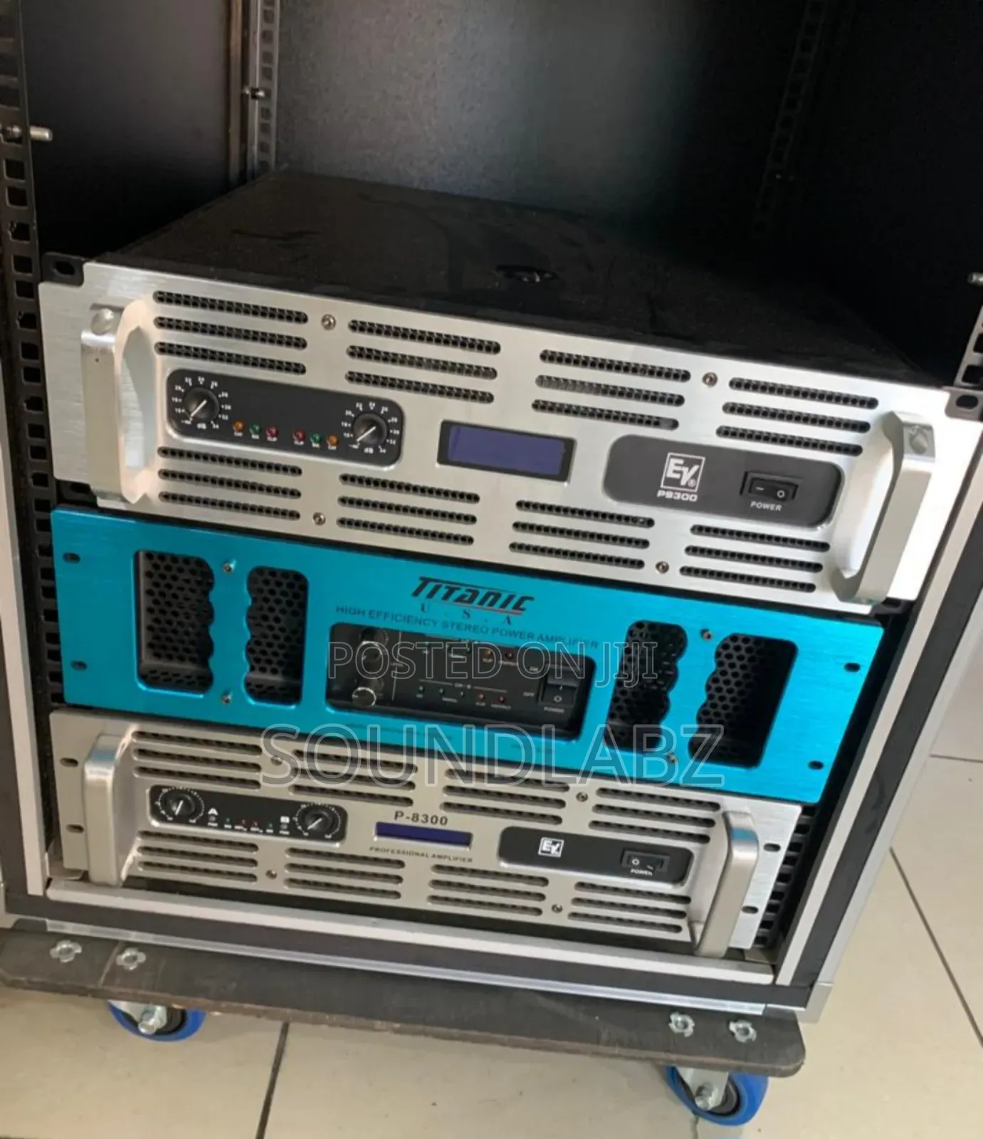 Ev P9300, Ev P-6300 And Titanic Amplifier And Amplifier Rack