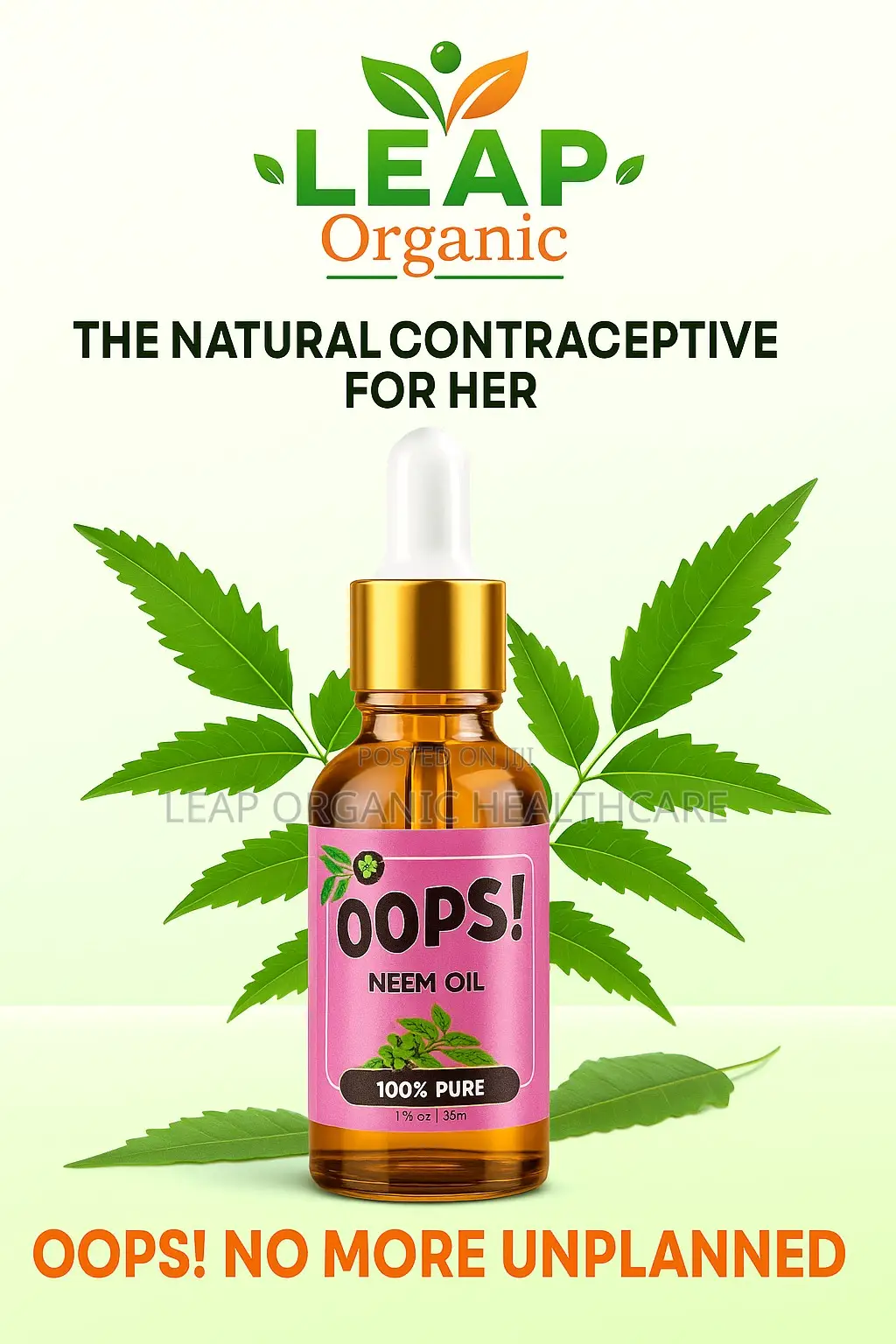 Oops Neem Oil - Natural Contraceptive