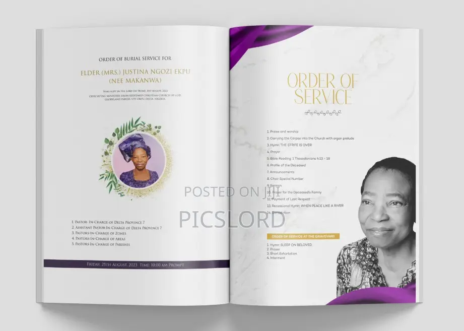 Funeral Brochure Design and Printing