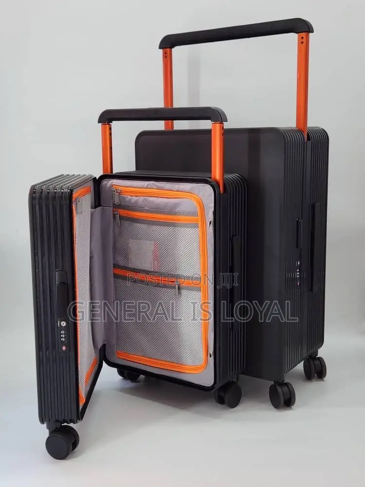 Solid 2in1 Zipless Black  Trolley Traveling Bag