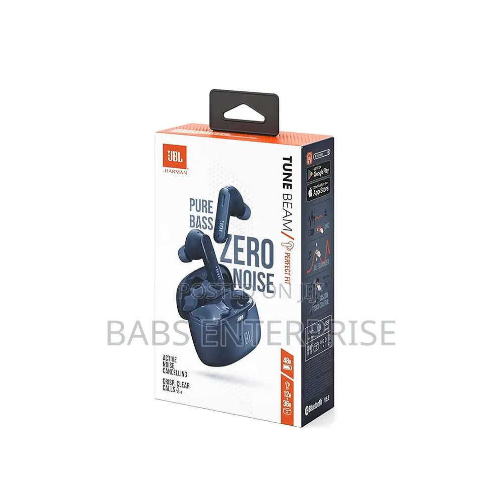 Jbl Tune Beam True Wireless Noise Cancelling Earbuds – Blue