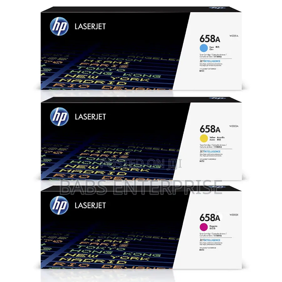 Hp Original 658a Cyan, Magenta, Yellow Toner Cartridge