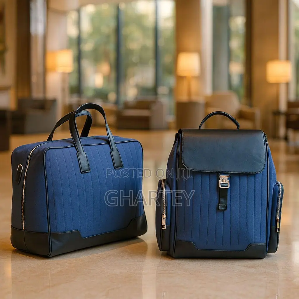 Sleek Duo Stylish Black Briefcases for the Modern Professional - Black