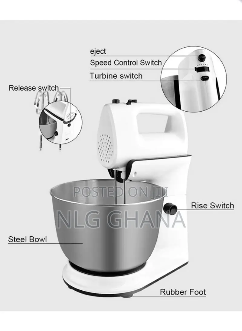 Stand Mixer, 300w Kitchen Mixer With 4l Stainless Steel. Ghx7009