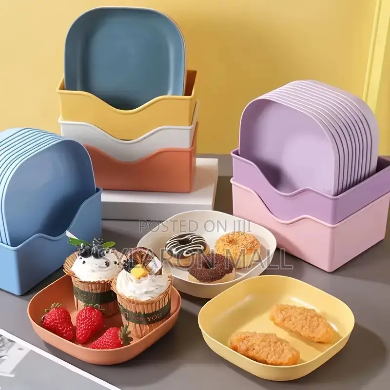 6pcs Color Pop Snack Plates