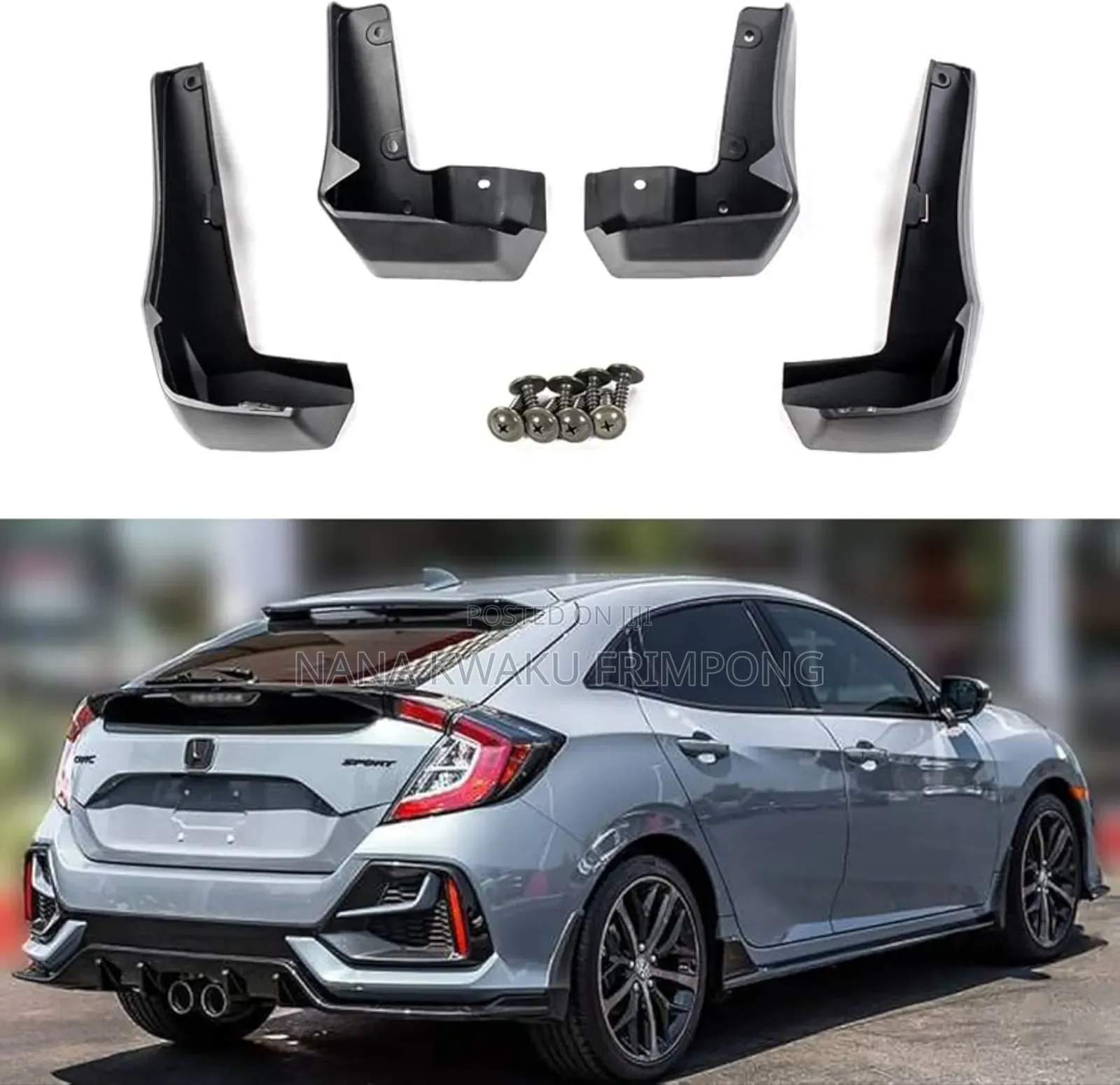 Honda Civic 2016 To 2020 Mudguards/Back Rubbers Available