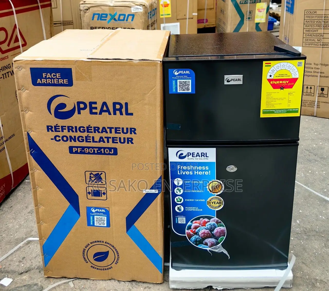 Pearl Refrigerator 56liters Double Door