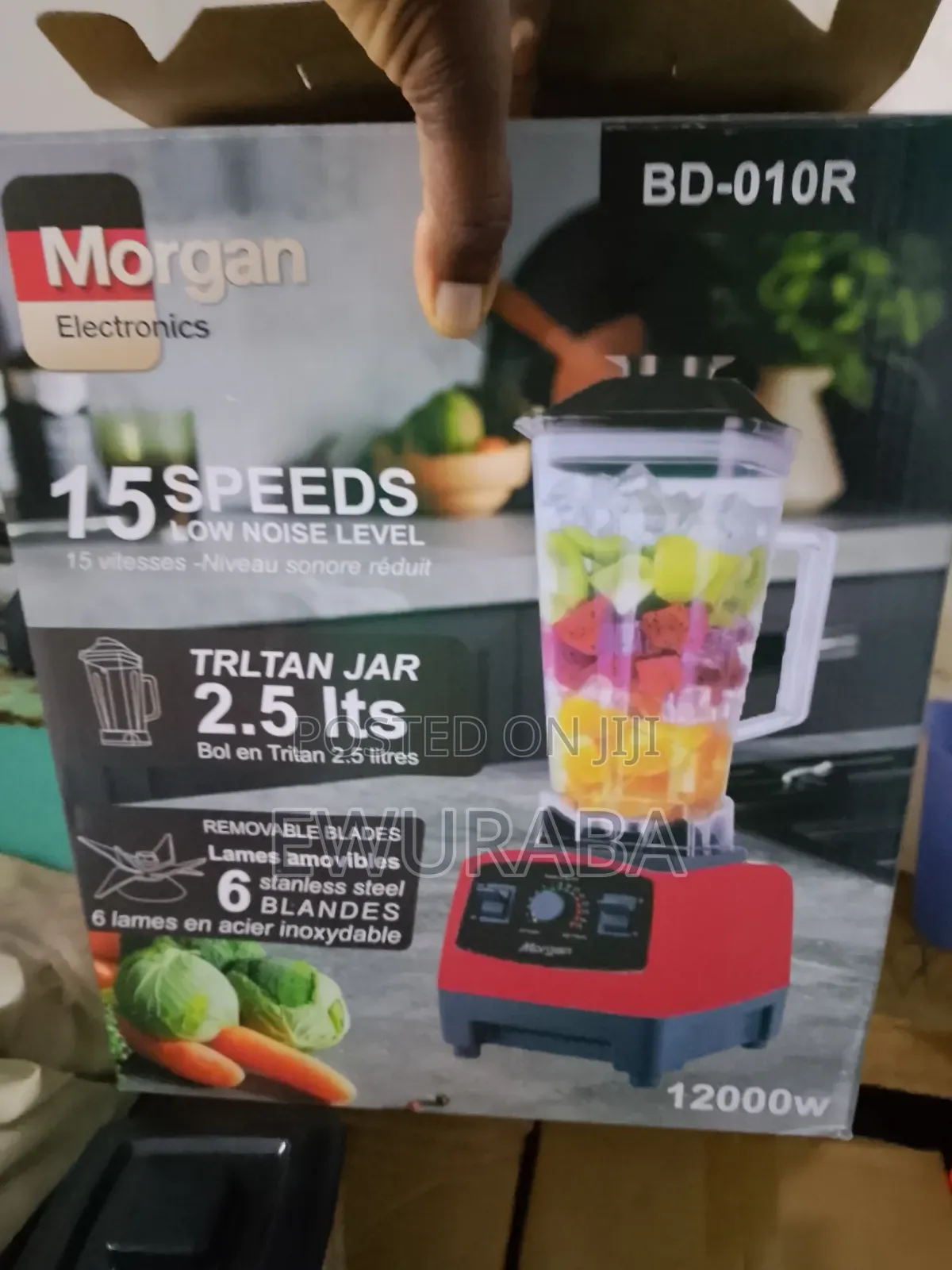 12000w 2.5l Unbreakable 2in1 Heavy Duty Blender