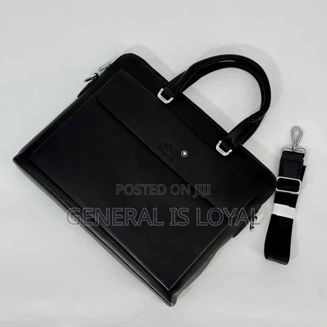 Mont Blanc Pure Leather Laptop And Office Bag