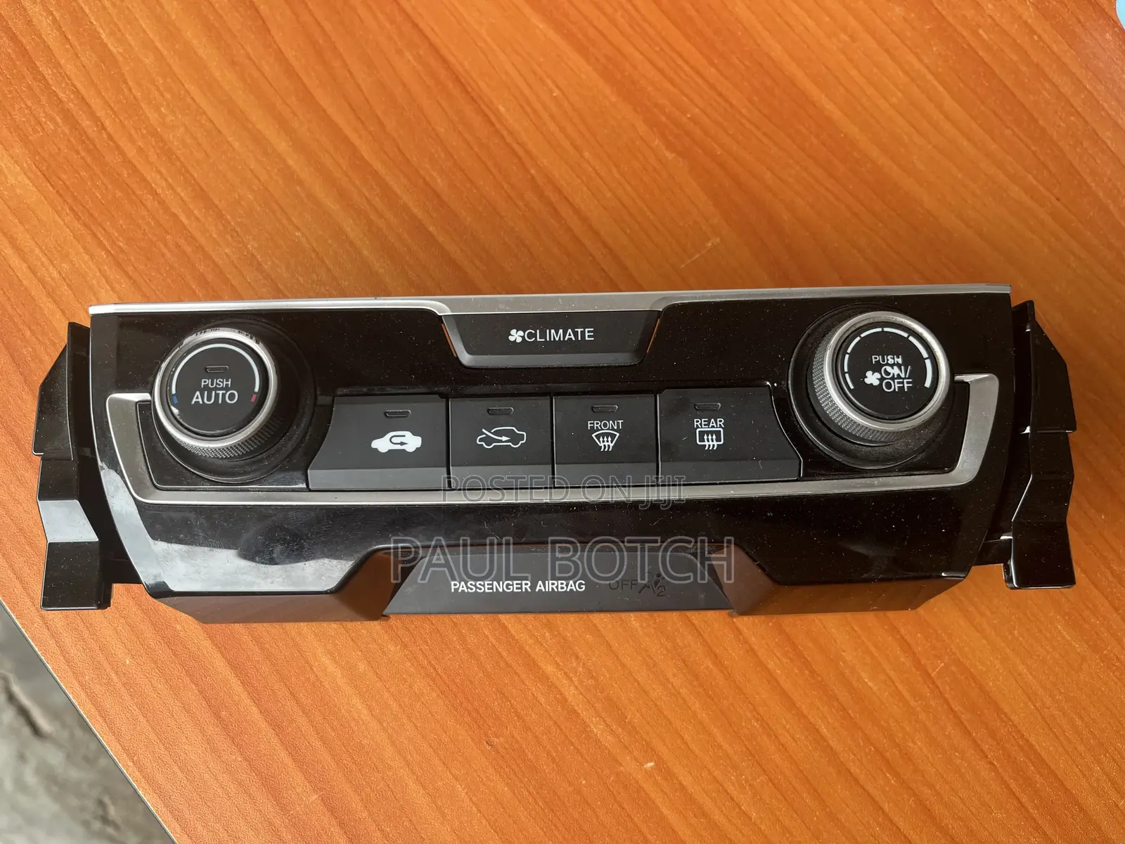 2016 Honda Civic Touring Climate Control Panel