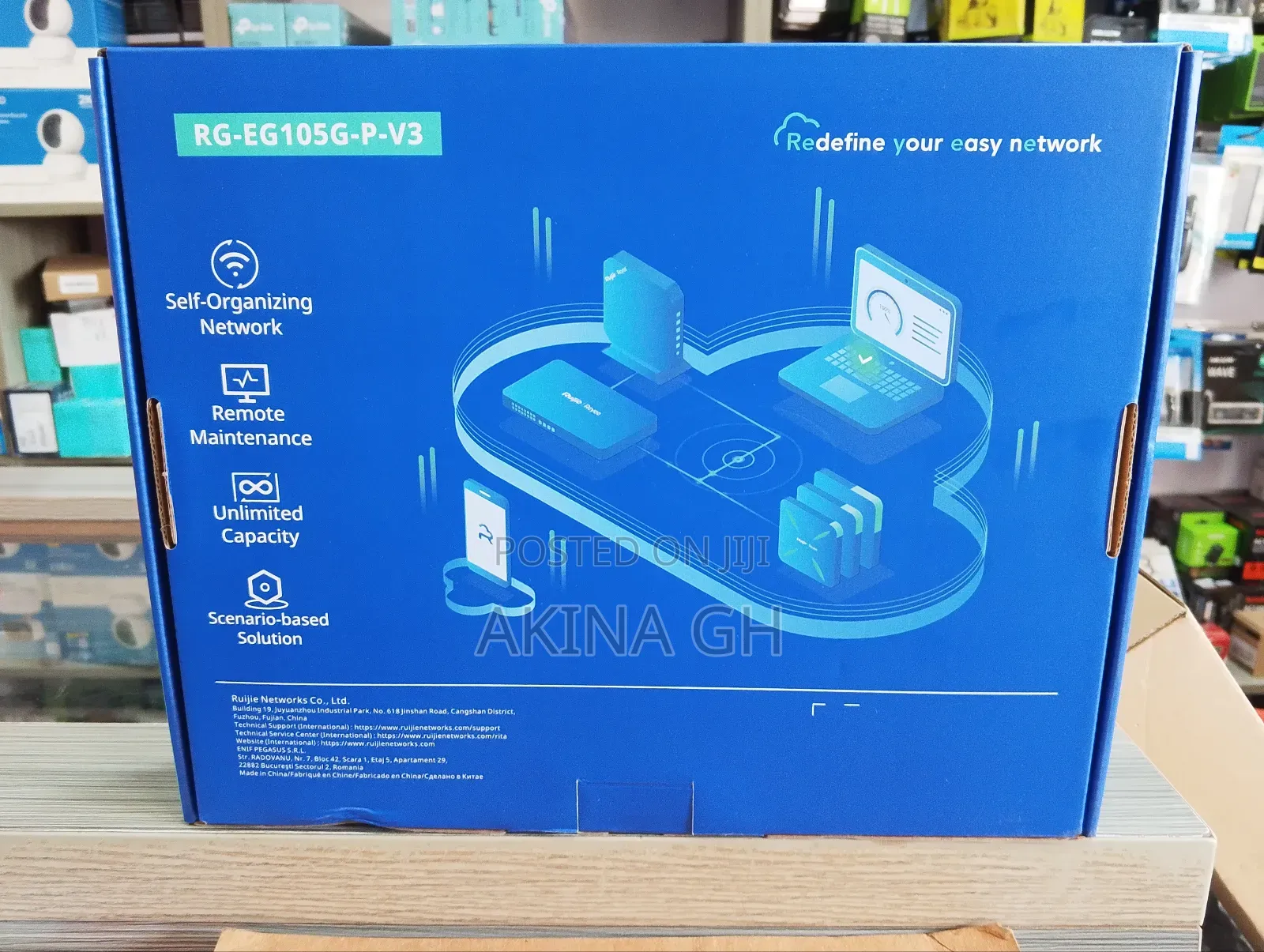 Ruijie 5 Port Gigabit Smart Cloud Managed Poe+ Router Rg-Eg105g-P-V3
