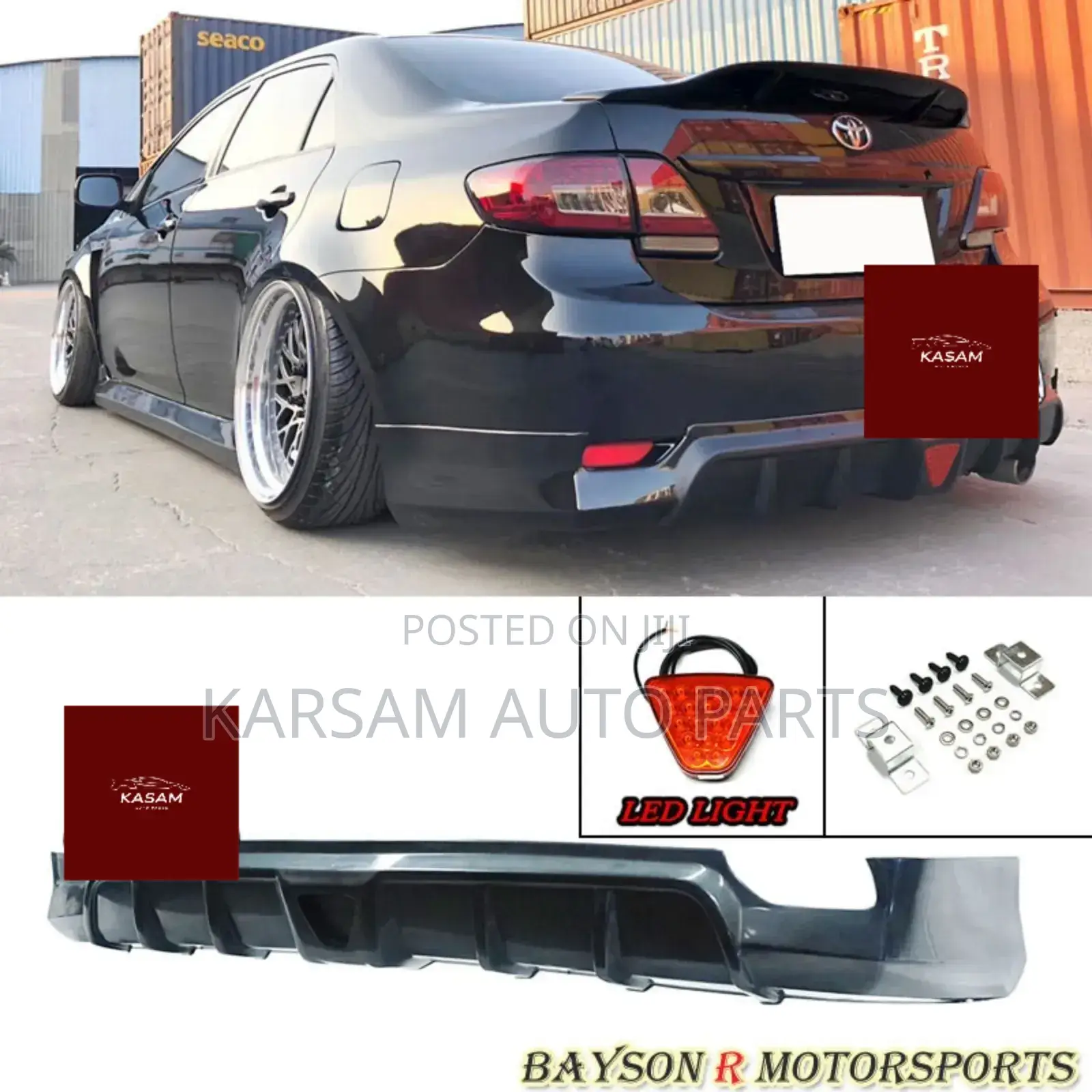 Corrolla 2009-2012 Rear Back Spoiler Diffuser
