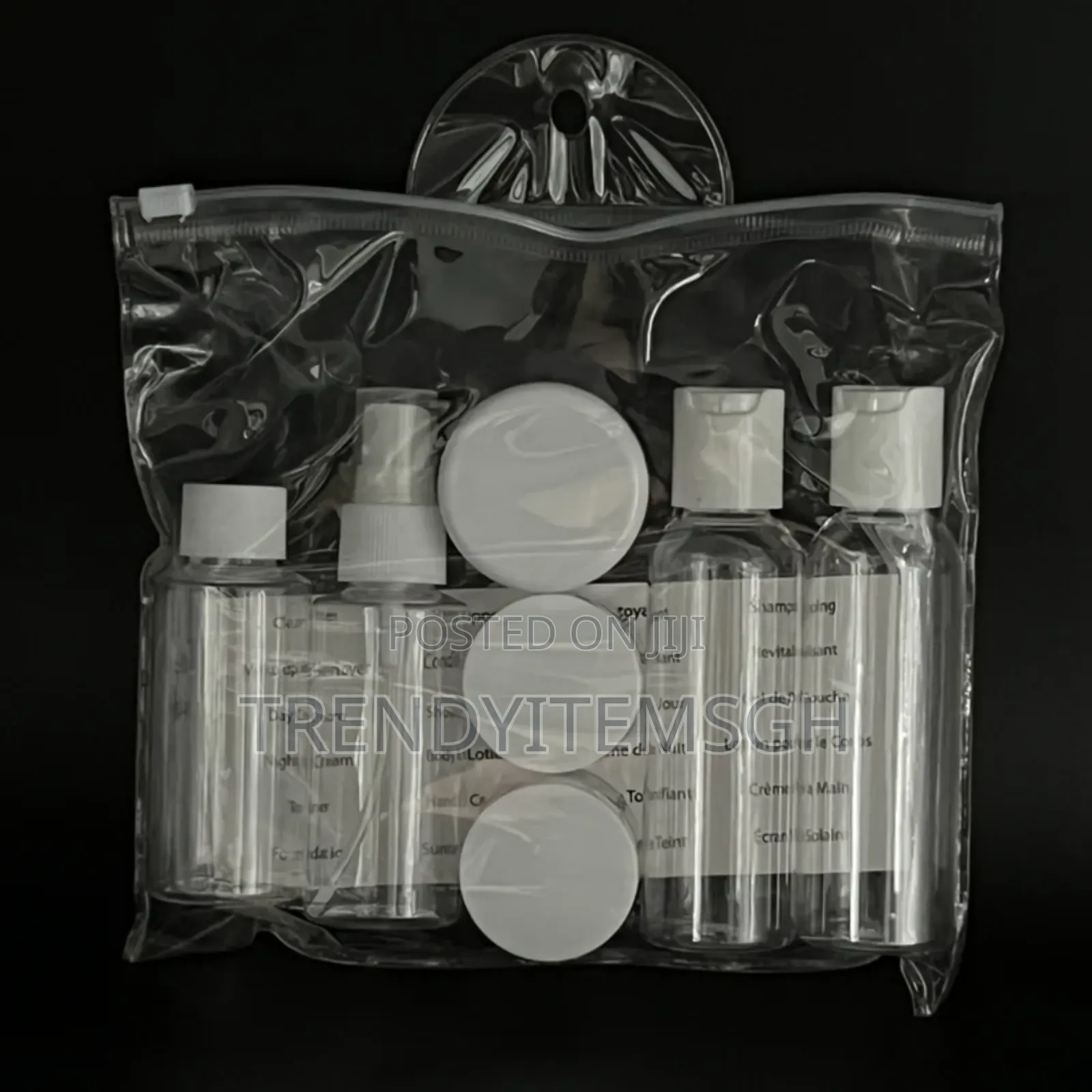 7pcs Portable Travel Size Liquid Cosmetic Container Bottle Set