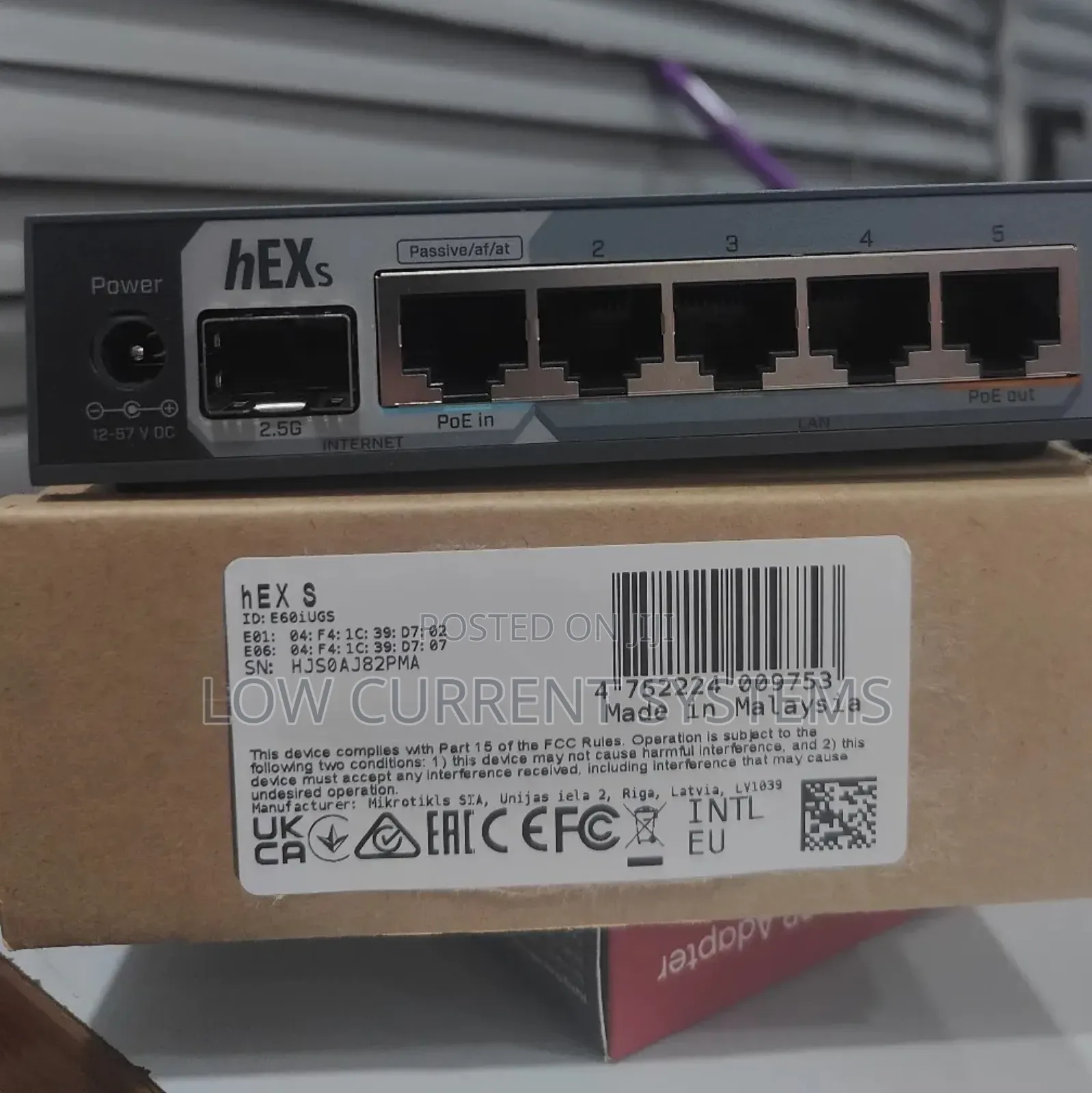 Mikrotik Hex S New 2025 E60iugs Router Board With Sfp 2.5g Hotspot